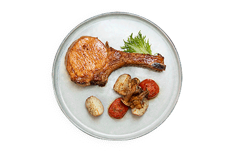 Grilled Tomahawk Pork Chops with secret honey recipe